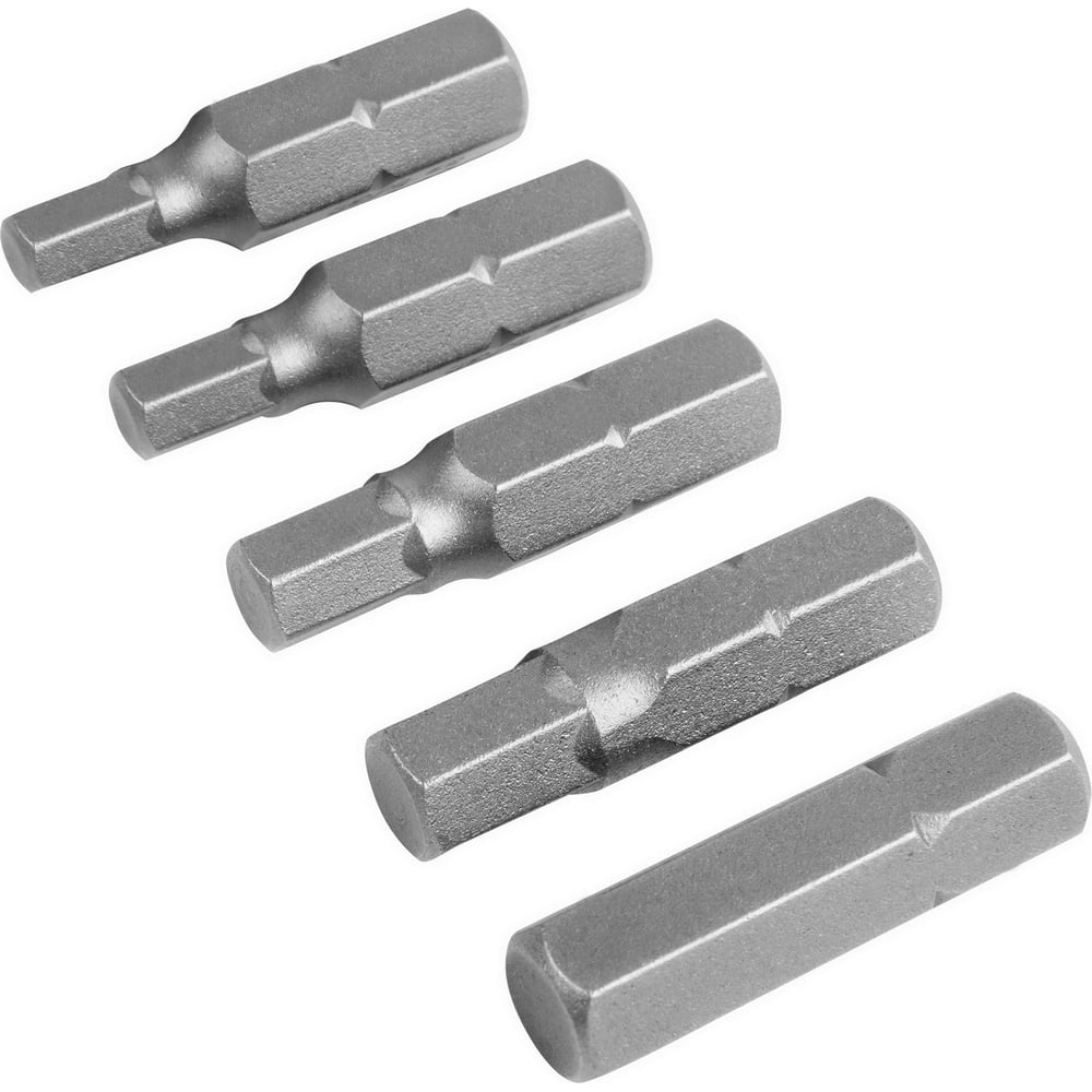Состав набора: 5 дюймовых бит S 9/64", 5/32", 3/16", 7/32", 1/4". Длина бит 25 мм, хвостовик 1/4". Изготовлены из стали S2 повышенной прочности, прошли закалку и отпуск. Упаковка: блистер