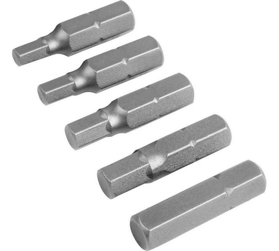 Изображение товара Набор бит дюймовых Industrial S 9/64-1/4", 1/4", 25 мм, S2, 5 шт TOLSEN 20290