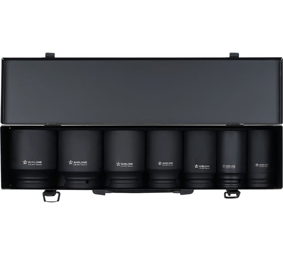 Изображение товара Набор головок ударных 3/4"DR, 7шт, 30-55 мм, металл. кейс Airline ATAS417