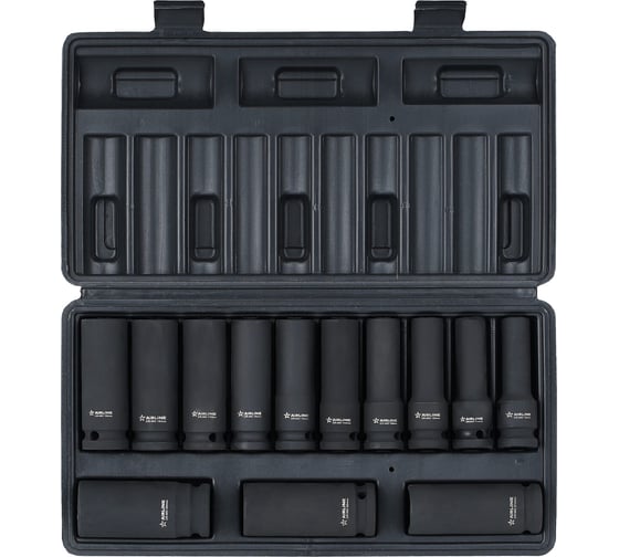 Изображение товара Набор головок ударных глубоких 1/2"DR, 13 шт, 10-24 мм, пласт. кейс Airline ATAS409