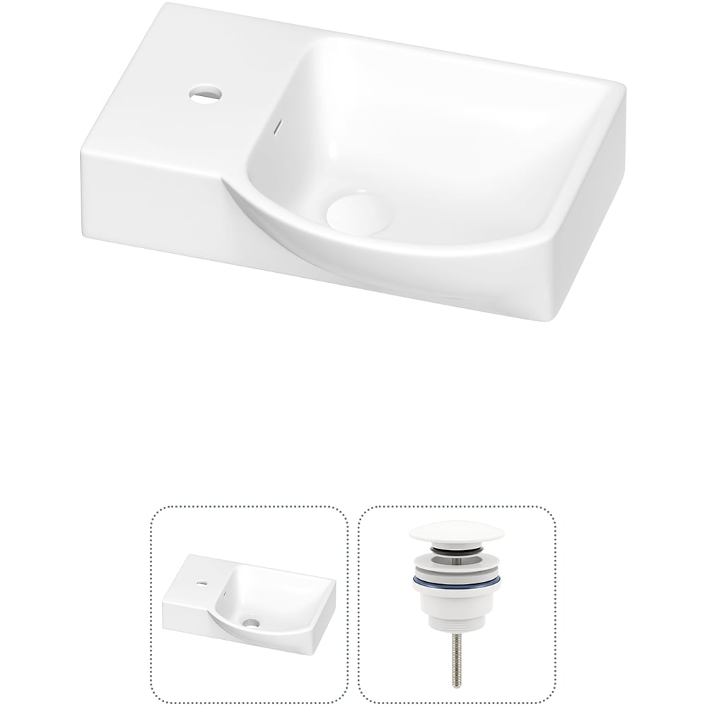 Изображение товара Раковина для ванной Wellsee WC Area в наборе 2 в 1 202011586