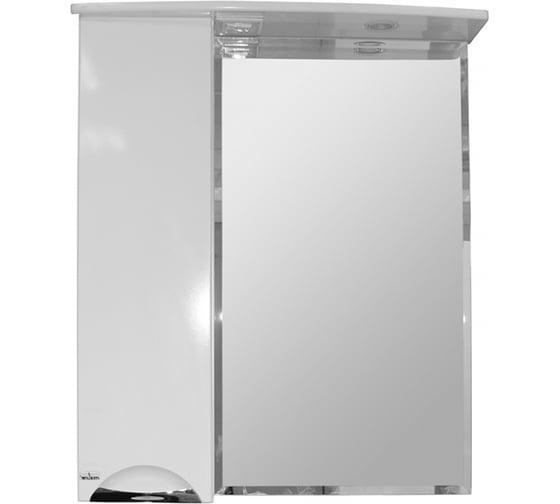 Изображение товара Навесной шкаф Mixline КАССИОПЕЯ левый, с подсветкой, ПВХ 534973