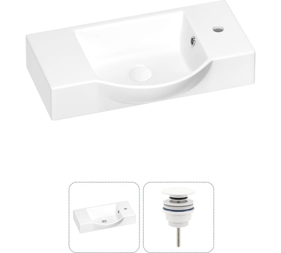 Изображение товара Раковина для ванной Wellsee WC Area в наборе 2 в 1 202011590