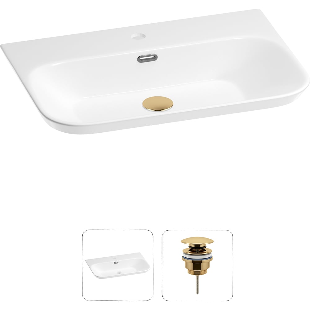 Изображение товара Подвесная раковина для ванной комнаты Wellsee Éclatant 2.0 1-чашевая белая