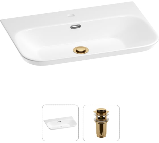 Изображение товара Подвесная раковина для ванной комнаты Wellsee Éclatant 2.0 в наборе 2 в 1 202011441