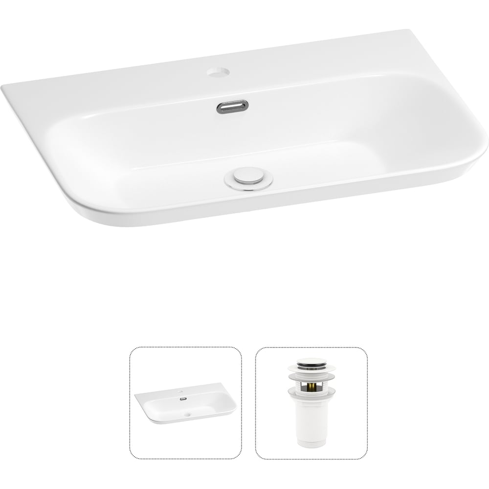 Изображение товара Подвесная раковина для ванной комнаты Wellsee Éclatant 2.0 60 см зеркало стиль лофт