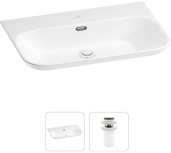 Изображение товара Подвесная раковина для ванной комнаты Wellsee Éclatant 2.0 в наборе 2 в 1 202011442