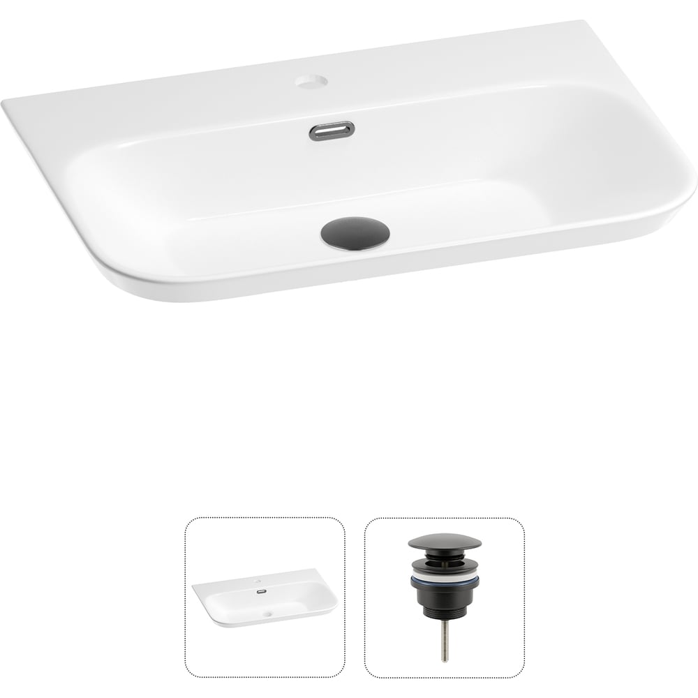 Изображение товара Подвесная раковина для ванной комнаты Wellsee Éclatant 2.0 в наборе 2 в 1 202011552