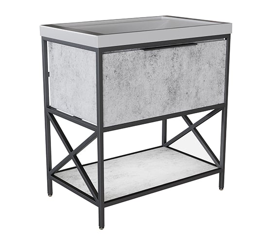 Изображение товара Тумба для ванной комнаты Mixline БРУКЛИН-80 бетон, под умывальник Фостер 80 ЛДСП 543950