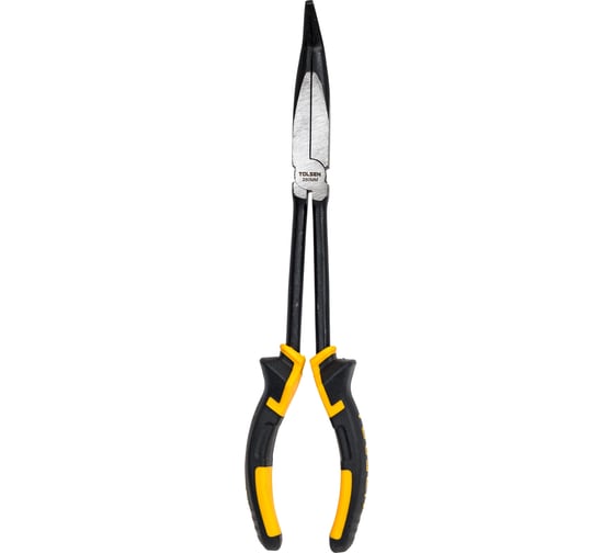 Изображение товара Длинногубцы TOLSEN изогнутые 45 280 мм, удлиненные двухкомп. рукоятки 10291