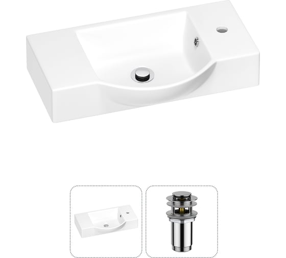 Изображение товара Раковина для ванной Wellsee WC Area в наборе 2 в 1 202011451