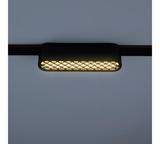 Изображение товара Трековый светодиодный светильник Jazzway MTR16 1406 6Вт 3000K grid 60 град BL (чёрный) IP20 низковольтный 5056374