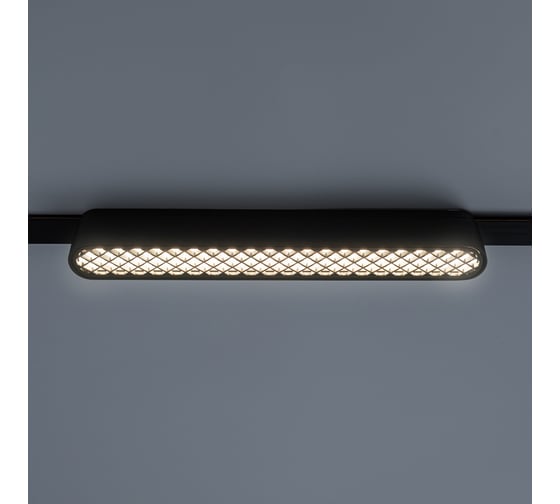 Изображение товара Трековый светодиодный светильник Jazzway MTR16 1412 12Вт 4000K grid 60 град BL (чёрный) IP20 низковольтный 5056435