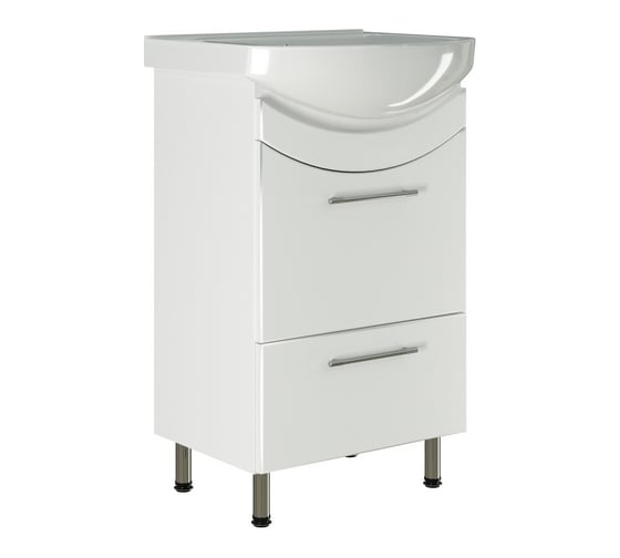 Изображение товара Тумба для ванной комнаты Mixline РАДУГА-52 белая, под умывальник Альфана-52 523405