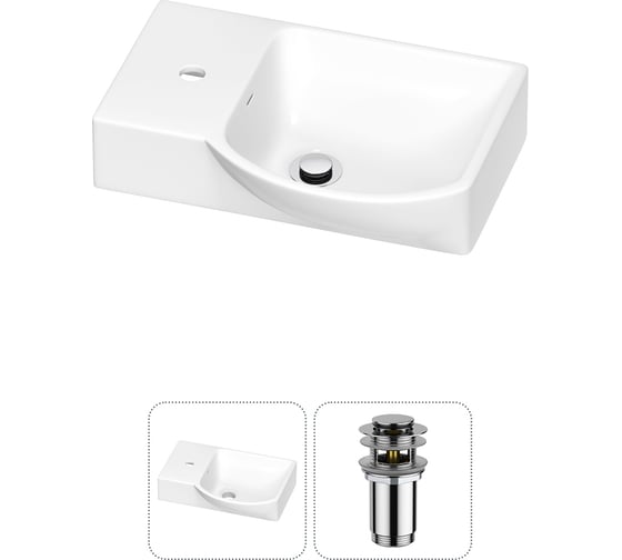 Изображение товара Раковина для ванной Wellsee WC Area в наборе 2 в 1 202011447