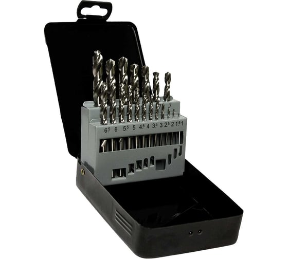 Изображение товара Набор сверл по металлу 1-10 мм, HSS, 19 шт Промлайн ПЛ070706_z025