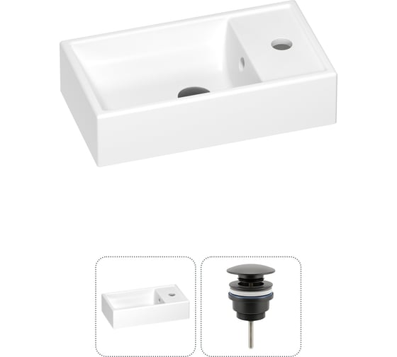 Изображение товара Раковина для ванной Wellsee WC Area в наборе 2 в 1 202011556