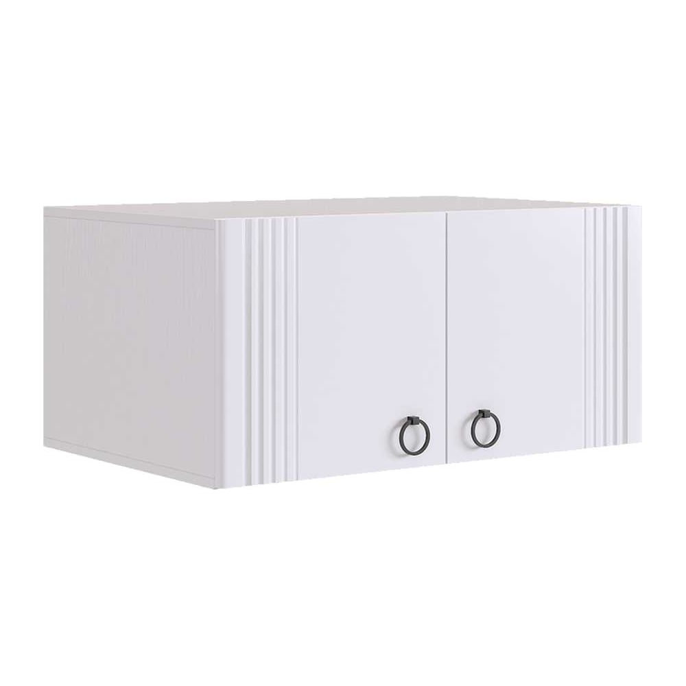 Изображение товара Двухдверная антресоль Ева 116.01 белое дерево матовая мебель для хранения