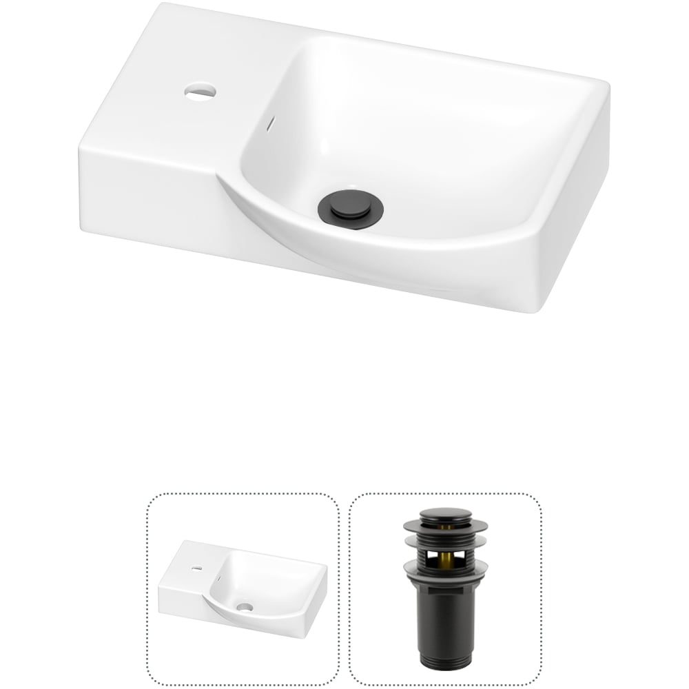 Изображение товара Раковина для ванной Wellsee WC Area в наборе 2 в 1 202011448