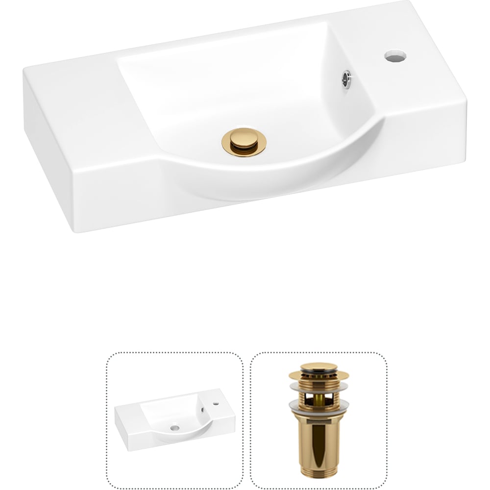 Изображение товара Раковина для ванной Wellsee WC Area в наборе 2 в 1 202011453