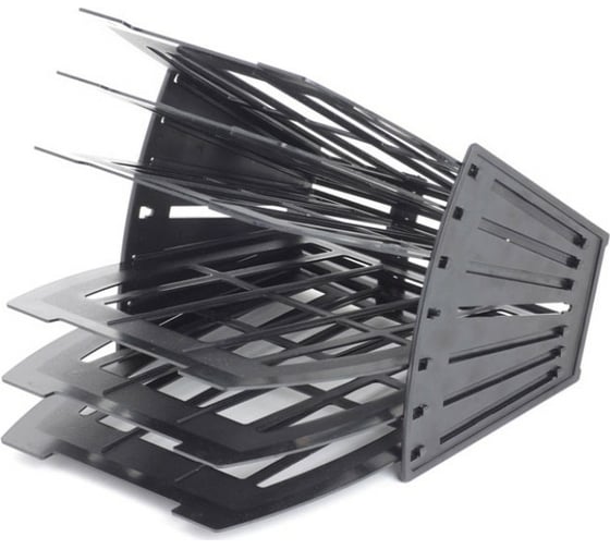 Изображение товара Сборный лоток для бумаг Attache на 5 отделений, черный 145948