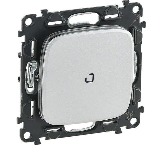 Изображение товара Переключатель Legrand Valena ALLURE 10АХ 250В с подсветкой, с лицевой панелью, безвинтовые зажимы, алюминий 752926