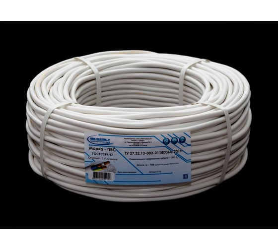 Изображение товара Провод ПВС ООО НПО КАБЕЛЬ-С 3x1,5 ГОСТ (30 м) НФ-00001054