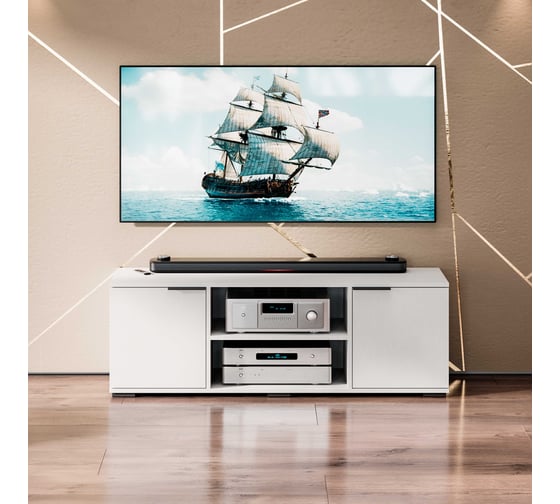 Изображение товара Агата Тумба под ТВ Исп.2 / Белый ясень ТриЯ 254882