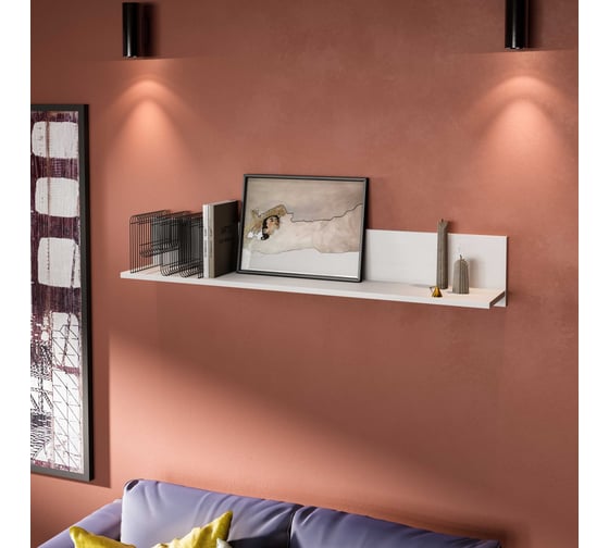 Изображение товара Агата Полка настенная Исп.2 / Белый ясень ТриЯ 254886