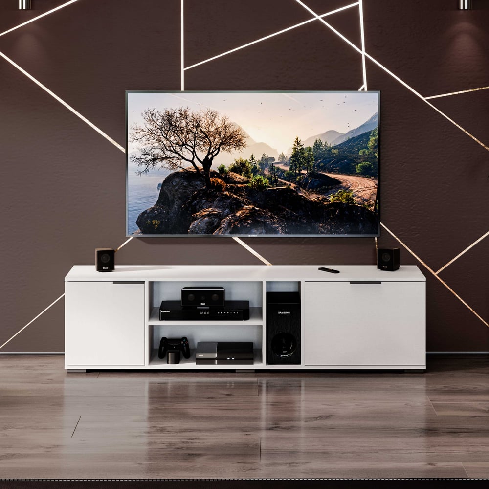 Изображение товара Тумба под телевизор Агата ТриЯ, белый ясень, современный дизайн