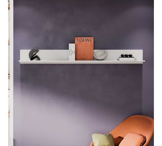 Изображение товара Агата Полка настенная Исп.3 / Белый ясень ТриЯ 254884