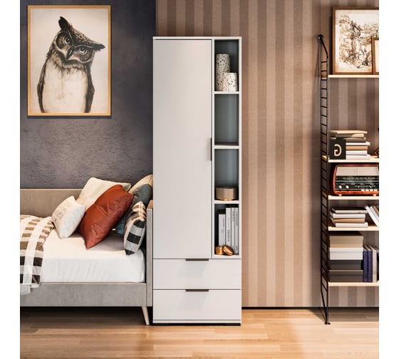 Изображение товара Агата Шкаф для посуды / Белый ясень ТриЯ 254880