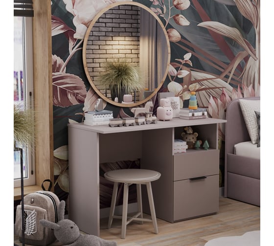 Изображение товара Ремикс Стол компьютерный / Глиняно серый/Холст Латте ТриЯ 263018