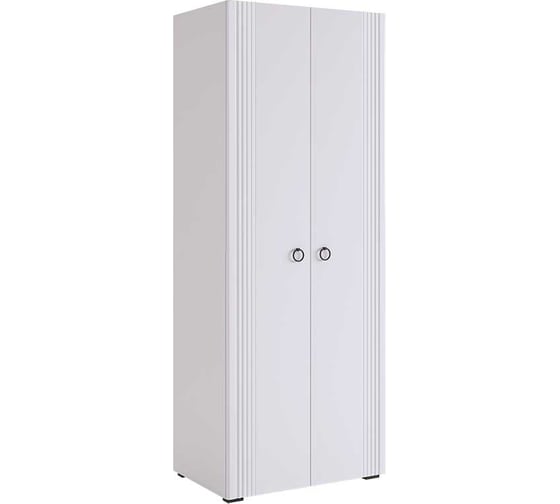 Изображение товара Шкаф двухдверный Ева 102.01 белое дерево/белый матовый UL.102-M.104.01.3101