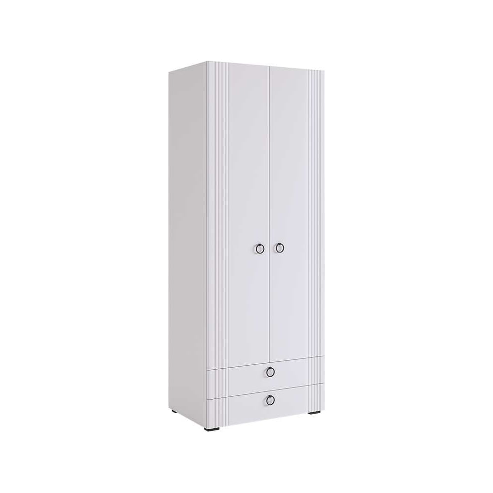 Изображение товара Двухдверный шкаф Ева 103.01 белое дерево с распашными дверями