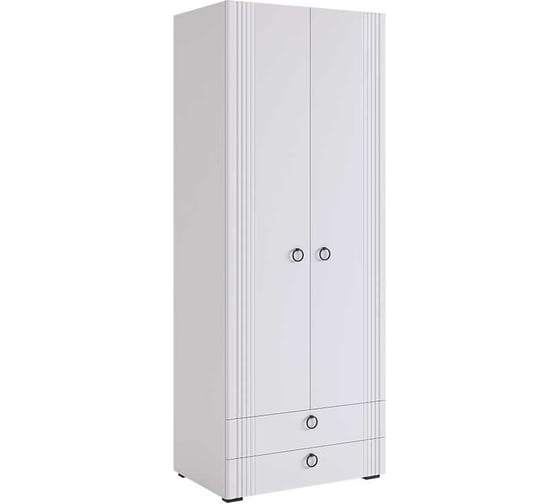 Изображение товара Шкаф двухдверный Ева 103.01 белое дерево/белый матовый UL.103-M.104.01.3101