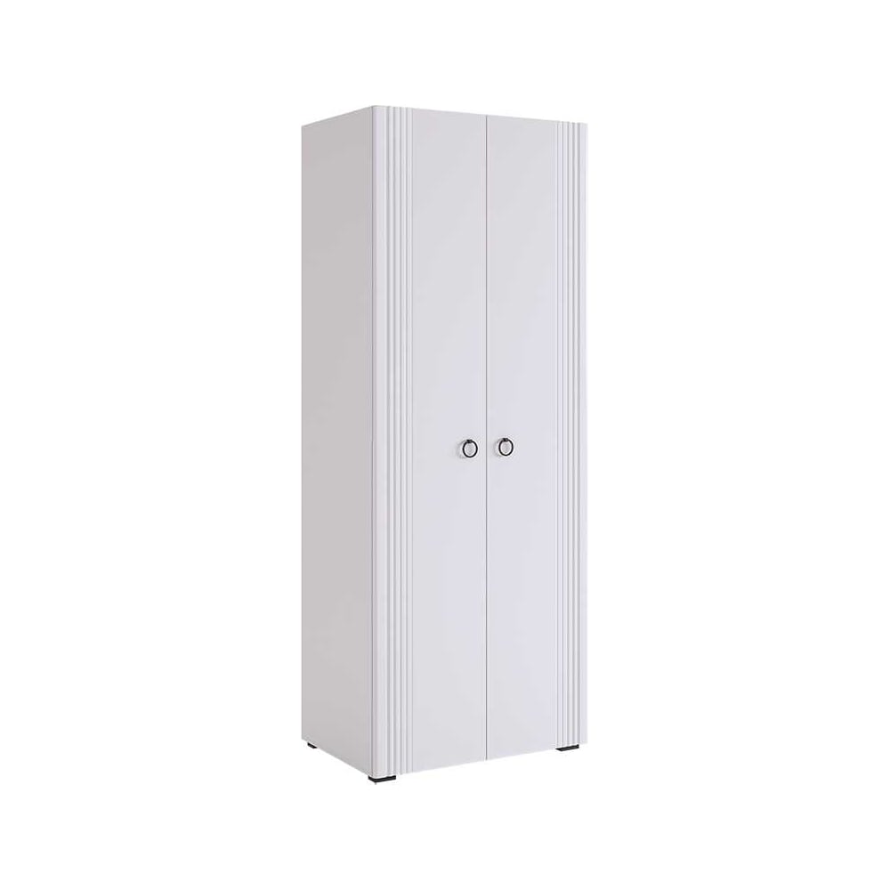 Изображение товара Шкаф двухдверный Ева 104.01 белое дерево/белый матовый