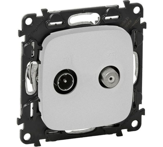 Изображение товара Розетка TV/SAT Legrand Valena ALLURE двухкабельная, с лицевой панелью, алюминий 753958