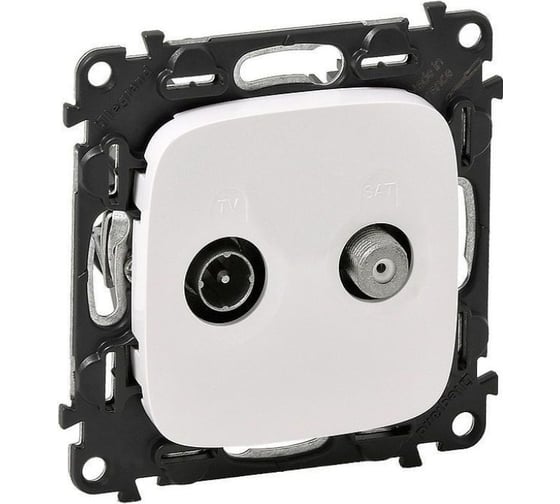 Изображение товара Розетка TV/SAT Legrand Valena ALLURE двухкабельная, с лицевой панелью, белая 753758