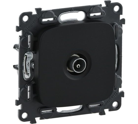 Изображение товара Розетка ТВ Legrand Valena ALLURE оконечная, 10дБ, 0-862 МГц, с лицевой панелью, антрацит 753970