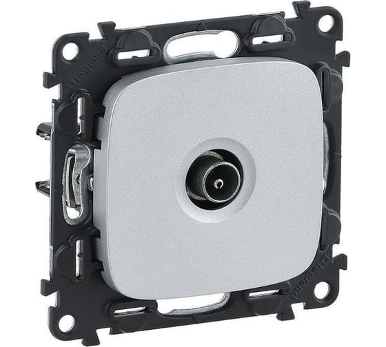 Изображение товара Розетка ТВ Legrand Valena ALLURE оконечная, 10дБ, 0-862 МГц, с лицевой панелью, алюминий 753960