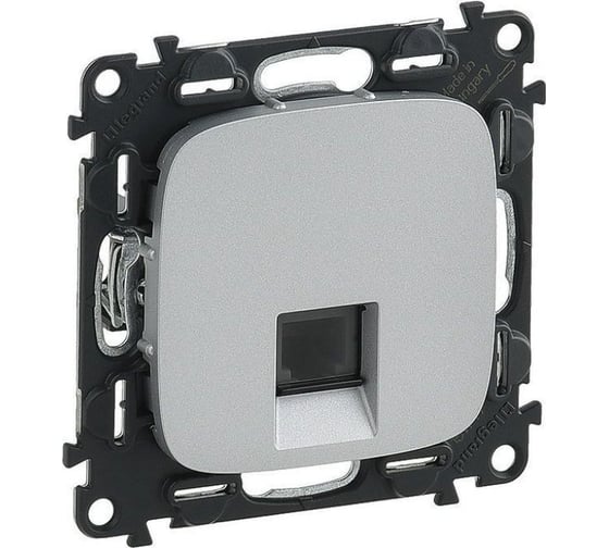 Изображение товара Телефонная розетка Legrand Valena ALLURE RJ11, одиночная, с лицевой панелью, алюминий 753938