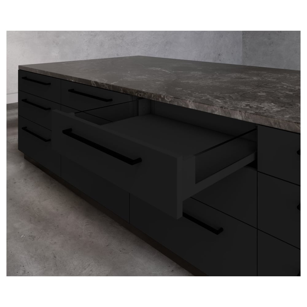 Изображение товара Выдвижной стеклянный ящик GTV с доводчиком 450 мм черный