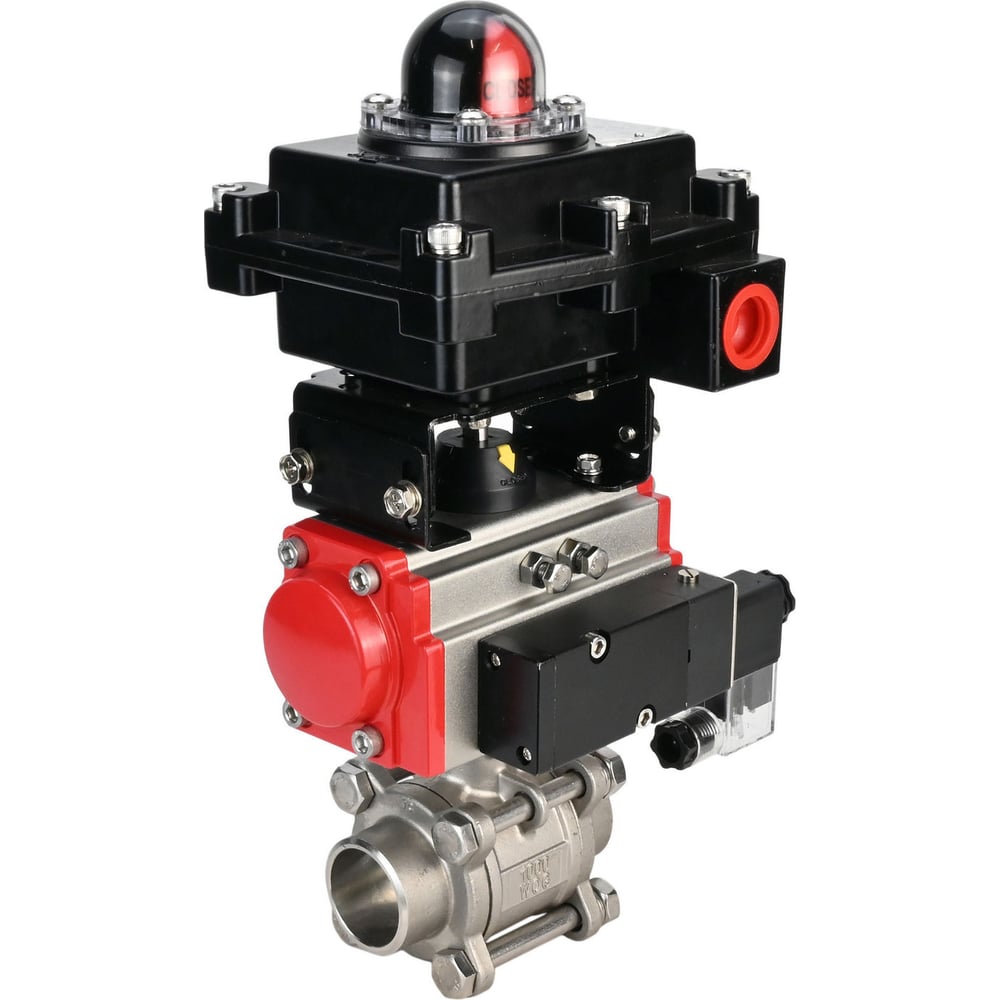 Изображение товара Кран шаровой DN.ru КШПП 316.200-ISO Ду20 Ру63 пн.привод для воды и газа