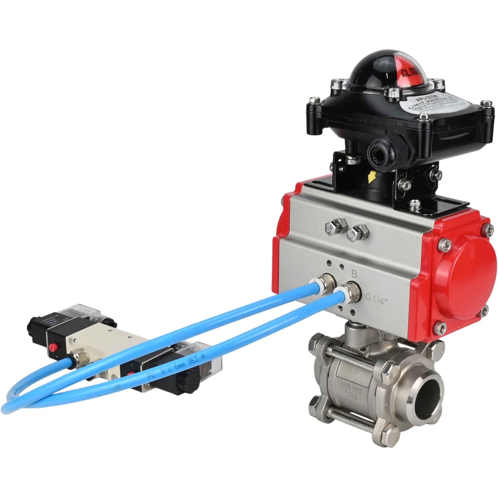 Изображение товара Кран шаровой DN.ru КШПП 316.200-ISO Ду50 Ру40 нержавеющая сталь