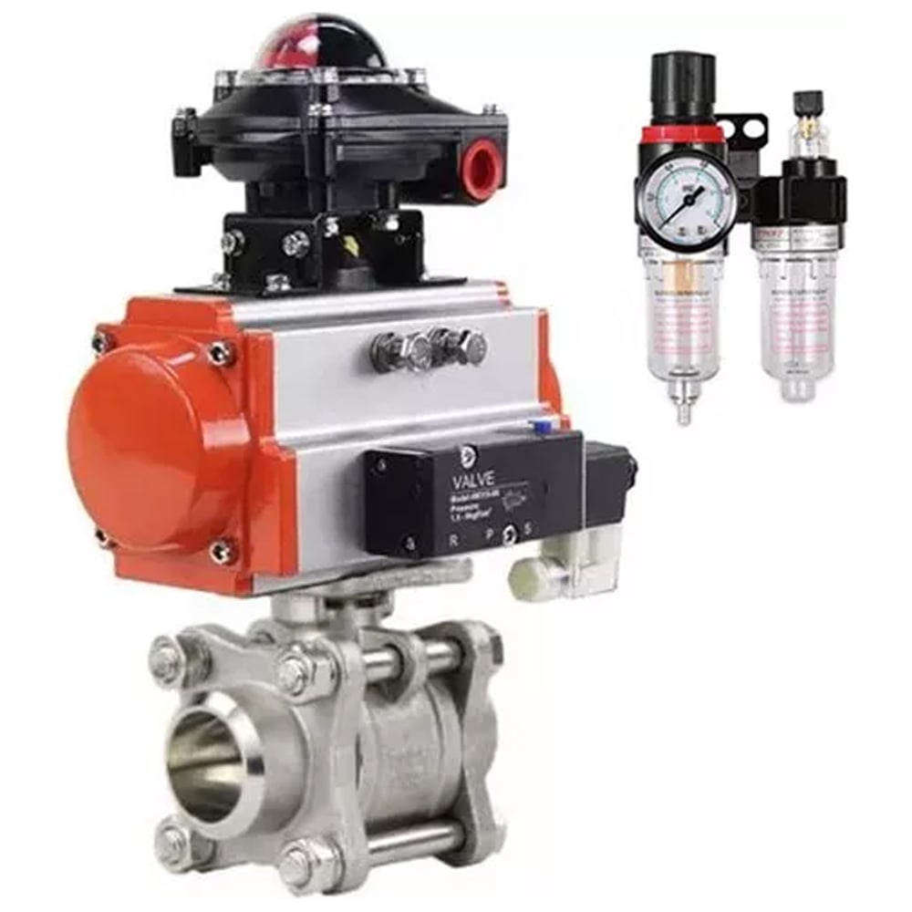 Изображение товара Кран шаровой DN.ru Ду65 Ру25 пн.привод профессиональный из нержавеющей стали