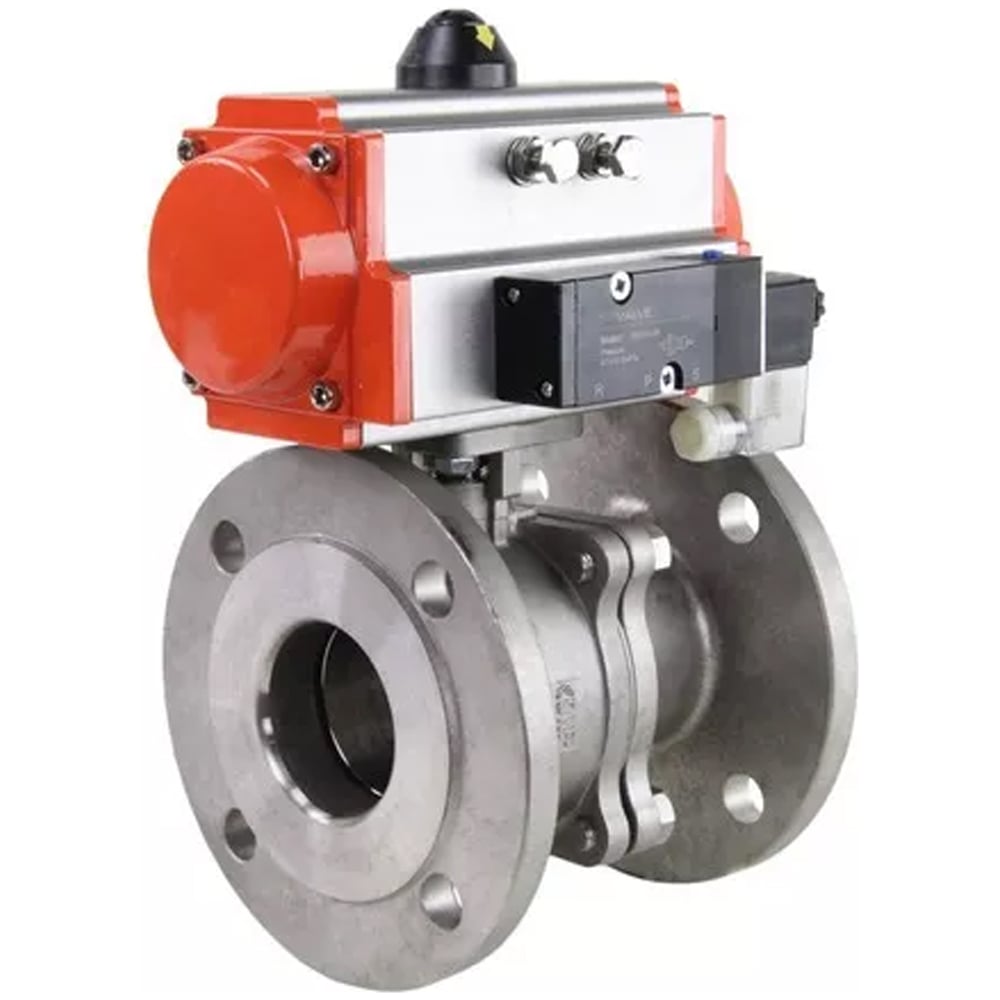 Изображение товара Шаровой кран DN.ru КШФП.316.200 Ду125 Ру16 с пневмоприводом для промышленных систем