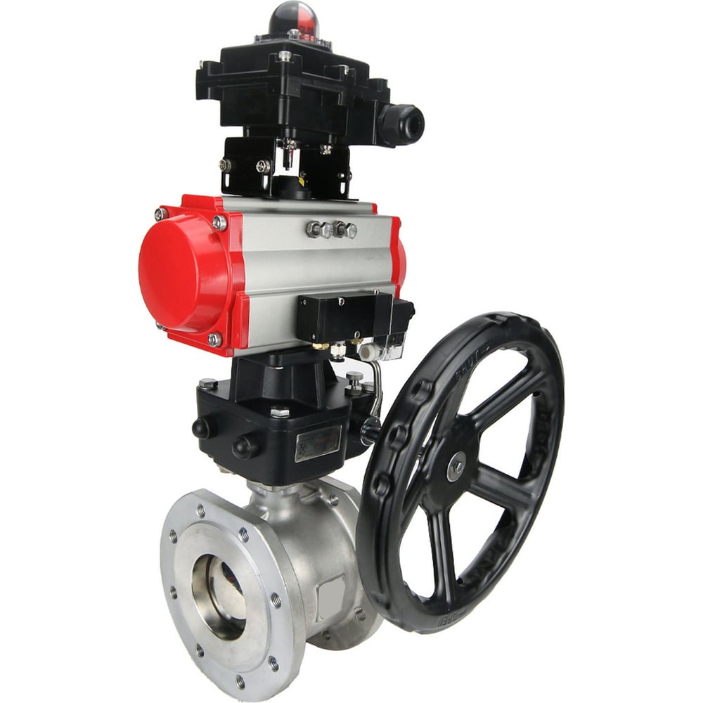 Изображение товара Шаровой кран DN.ru КШФП 316 200 Ду25 Ру40 с пневмоприводом для промышленных систем Изображение товара Шаровой кран DN.ru КШФП 316 200 Ду25 Ру40 с пневмоприводом для промышленных систем