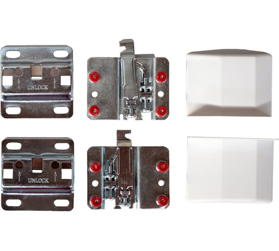 Изображение товара Комплект усиленных навесов на муфтах, с планками и накладками (белый), , Mebax 00-00002818