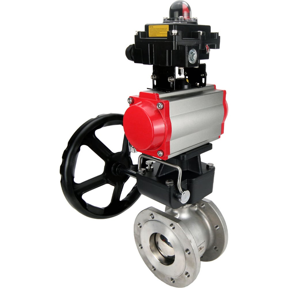 Изображение товара Шаровой кран DN.ru КШФП.316.200 Ду50 Ру40 с пневмоприводом и фланцевым соединением
